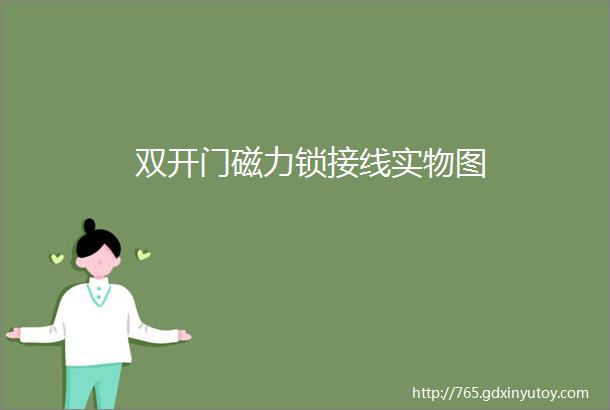 双开门磁力锁接线实物图