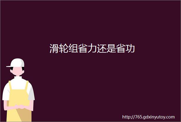 滑轮组省力还是省功